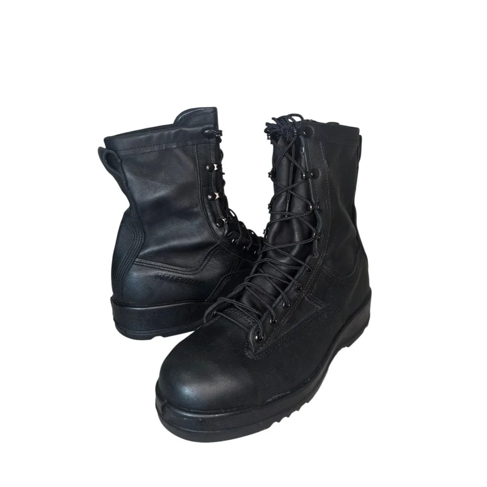 Belleville 800 ST Mens 10R Steel Toe Military Boots USA Made Vibram Black